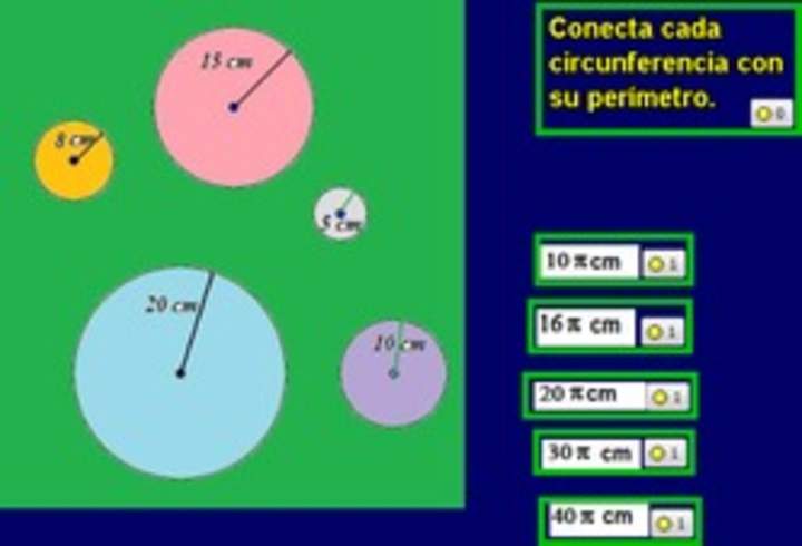 Unir circunferencias con perímetros (I)