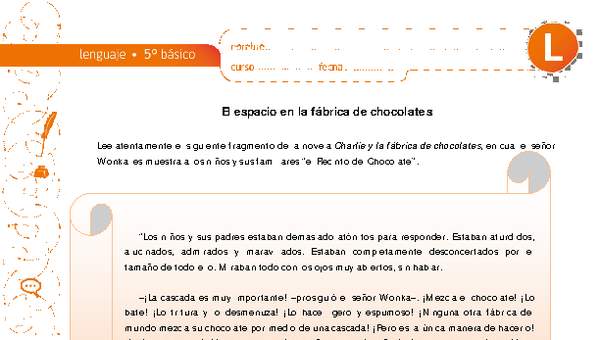 El espacio en la fábrica de chocolates