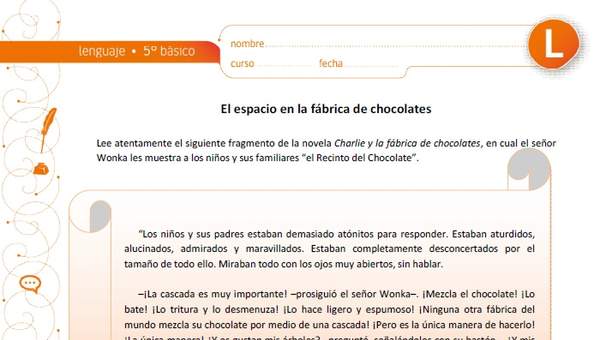 El espacio en la fábrica de chocolates