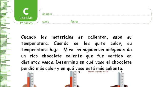 Cambios en los materiales por efecto del calor