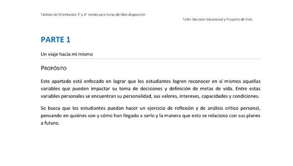 Actividad sugerida - Parte 1 - Visión General - Un viaje hacia mí mismo