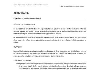 Actividad sugerida - Parte 2 - Actividad 6 - Experiencia en el mundo laboral