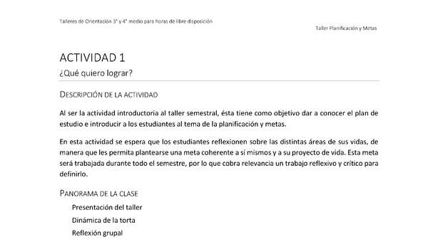 Actividad sugerida - Parte 1 - Actividad 1 - ¿Qué quiero lograr?
