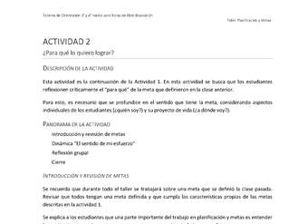 Actividad sugerida - Parte 1 - Actividad 2 - ¿Para qué lo quiero lograr?