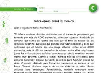 Elaboración de un afiche sobre el tabaco y la salud