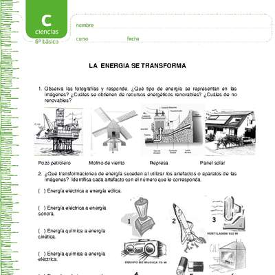 La energía se transforma