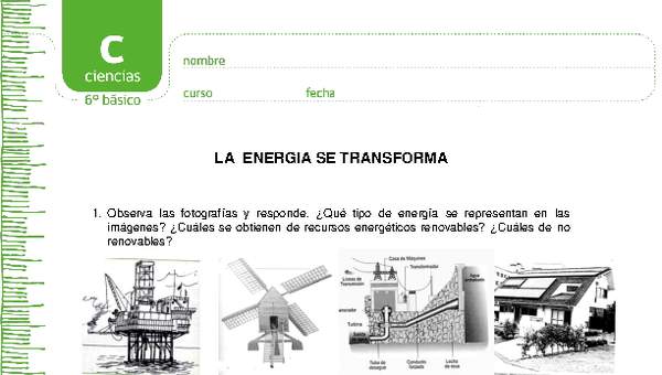 La energía se transforma