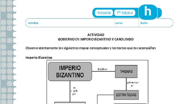 Gobierno en el Imperio Bizantino y Carolingio