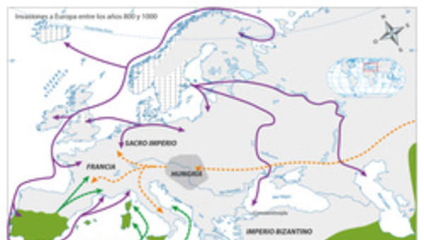 Invasiones a Europa entre los años 800 y 1000