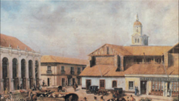 Plaza de Armas en 1850