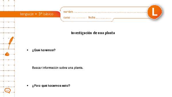 Investigación de una planta