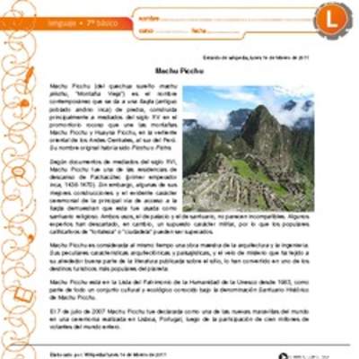 Machu Pichu