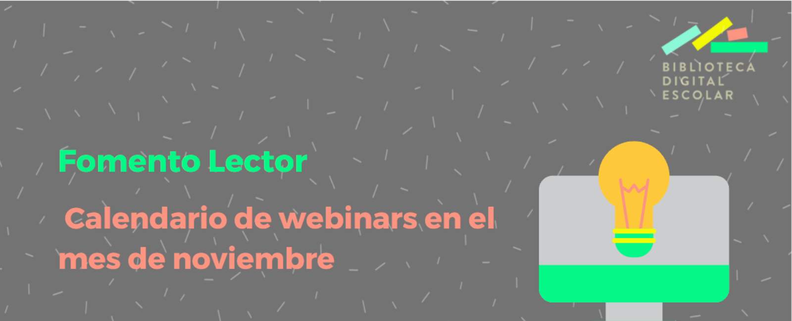 Calendario de webinars en el mes de noviembre