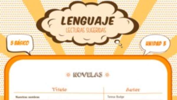 Lecturas sugeridas para la tercera unidad: novelas