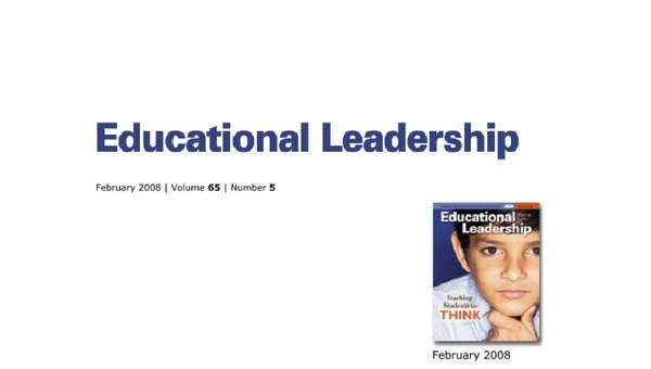 Aprendizaje Basado en el Pensamiento (Educational Leadership)