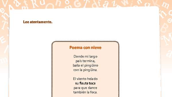 Texto poema con Nieve