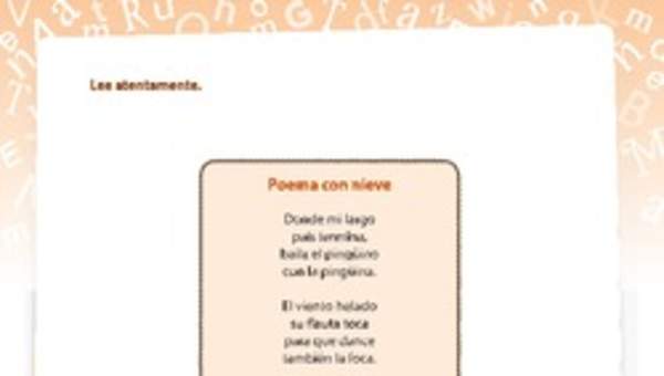 Texto poema con Nieve