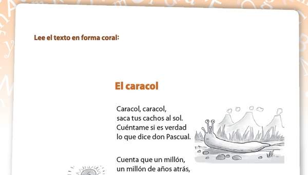 Poema el caracol