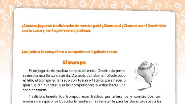 Vocabulario Trompo