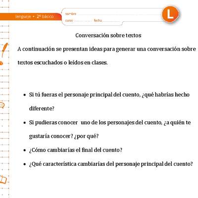 Conversación sobre textos