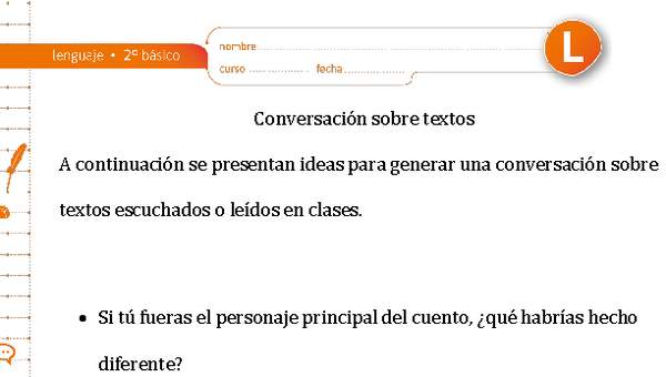 Conversación sobre textos