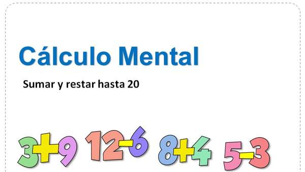 Cálculo mental contando hacia delante