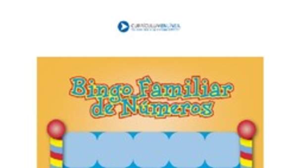 Bingo familiar de números