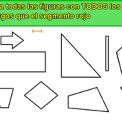 Comparar la longitud de formas geométricas