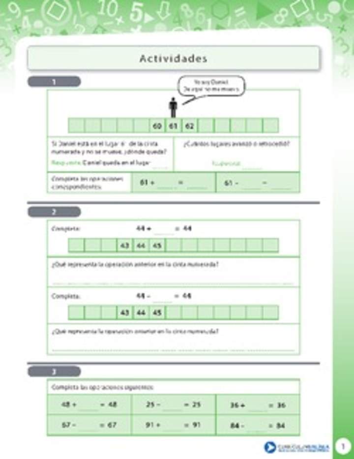 Resolver adiciones y sustracciones con cero como uno de sus sumandos