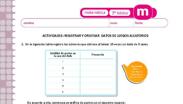 Registrar y ordenar datos de juegos aleatorios