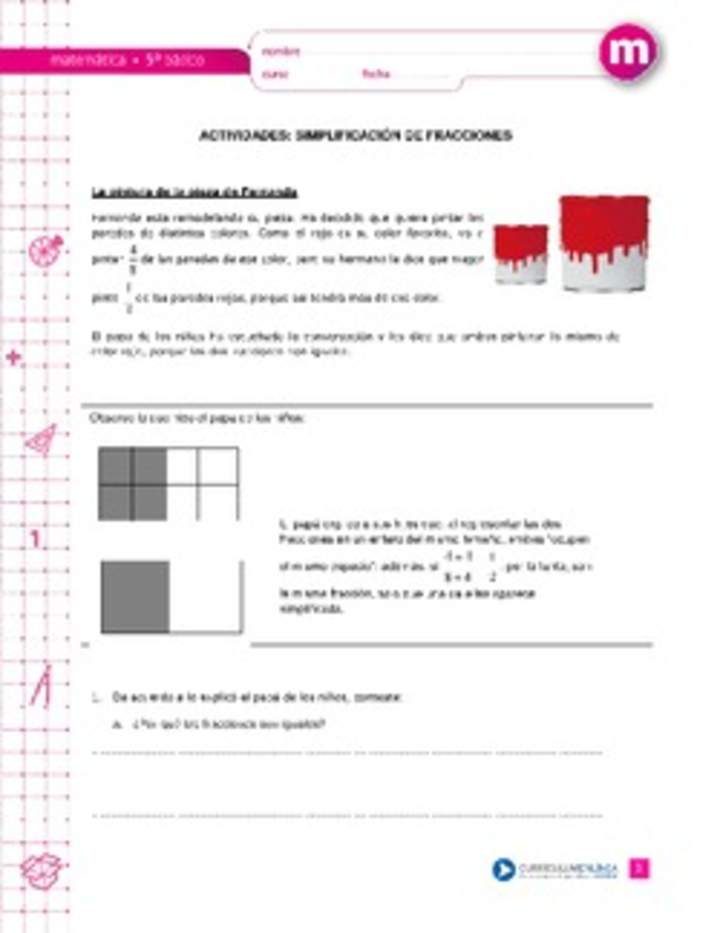 Simplificación de fracciones