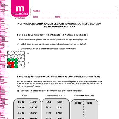 Comprender el significado de la raíz cuadrada de un número positivo