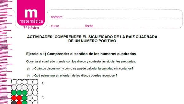 Comprender el significado de la raíz cuadrada de un número positivo