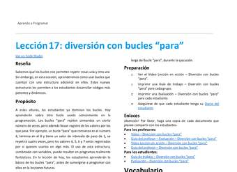 Lección17: diversión con bucles “para”