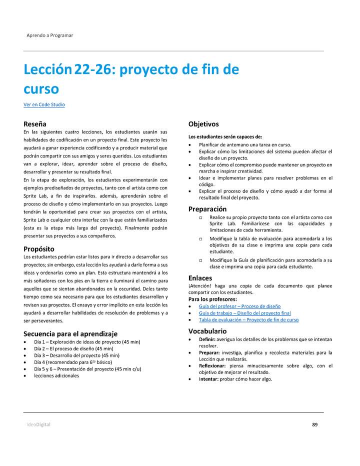 Unidad 4 - Lección22-26: proyecto de fin de curso