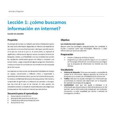 Unidad 1 - Lección 1: ¿cómo buscamos información en internet?