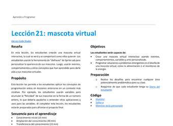 Lección21: mascota virtual