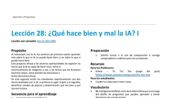 Unidad 4 - Lección 28: ¿Qué hace bien y mal la IA? I