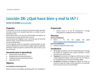 Unidad 4 - Lección 28: ¿Qué hace bien y mal la IA? I