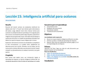 Lección15: inteligencia artificial para océanos