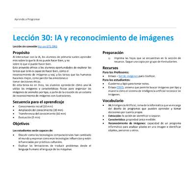 Unidad 4 - Lección 30: IA y reconocimiento de imágenes