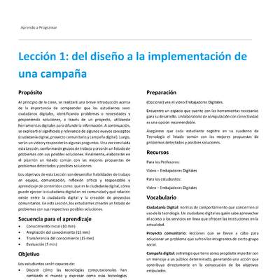 Unidad 1 - Lección 01: del diseño a la implementación de una campaña