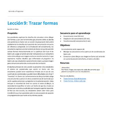 Unidad 1 - Lección 09: Trazar formas