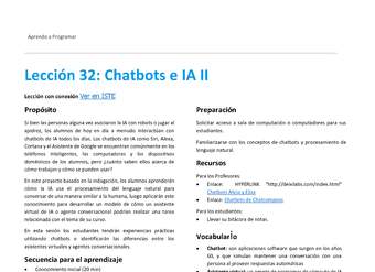 Unidad 2 - Lección 32: Chatbots e IA II