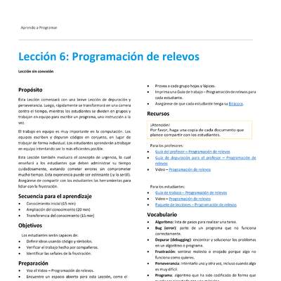 Unidad 1 - Lección 06: Programación de relevos