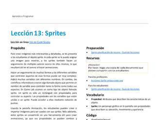 Unidad 1 - Lección 13: Sprites