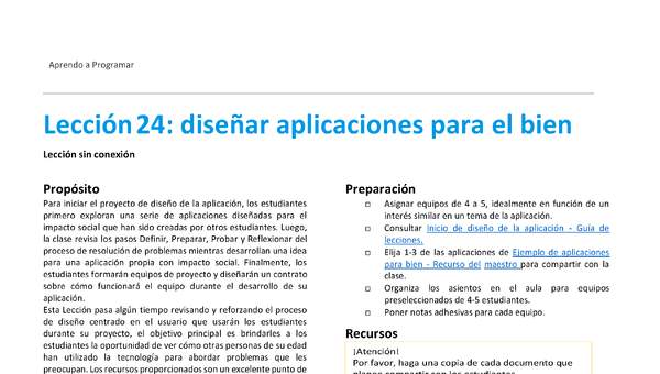 Unidad 2 - Lección24: diseñar aplicaciones para el bien