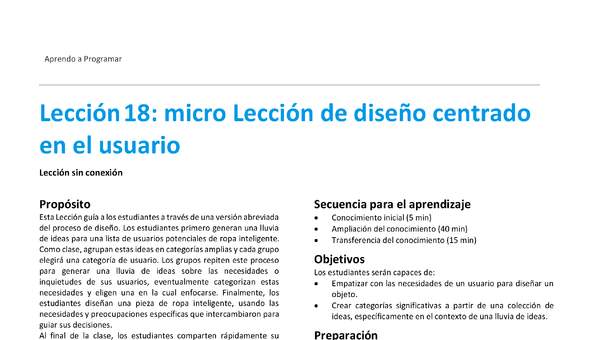 Unidad 2 - Lección18: micro Lección de diseño centrado en el usuario