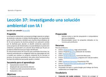 Unidad 2 - Lección 37: Investigando una solución ambiental con IA I