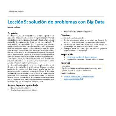 Unidad 1 - Lección9: solución de problemas con Big Data